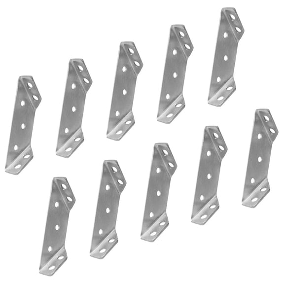 WEAVILUX Triangle Shelf Brackets Stainless Steel Furniture Supports 10Set