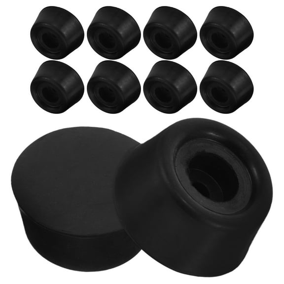 OUNONA  10 Pcs Cue Tips for Pool Stick Billiard Rubber Bumper Black