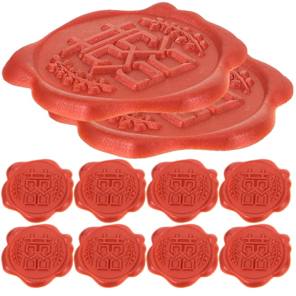 OUNONA  10 Pcs Custom Wax Seal Stickers Labels Wedding Envelope Seals