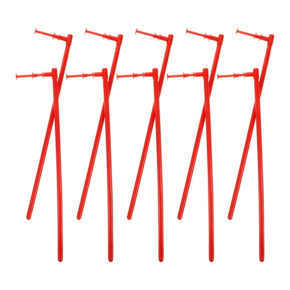 OUNONA  10 Pcs DIY Windmill Bars Making Rod Garden Windmills Spinner Part Child Red