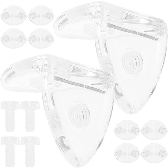 NUOLUX 10Pcs White Acrylic L Brackets for Shelves Sturdy 90 Degree Wall Bracket for Outdoor Use