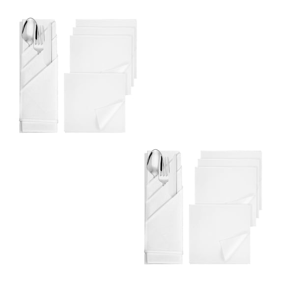 BALAHAPY WORGEOUS 10 Pcs Cloth Napkins Cotton Dinner White Lunch Beverage Table Napkins for Wedding Party Daily Use