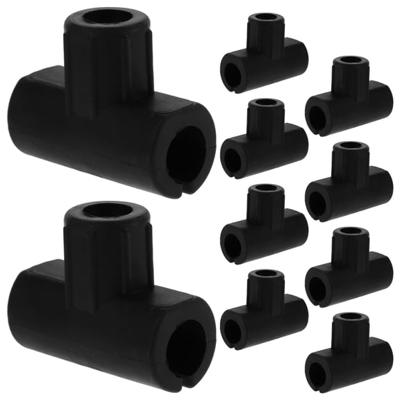 NUOLUX Rubber Fishing Line Adapter Black for Anglers Outdoor Gear 10Pcs