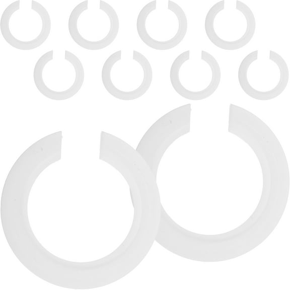 Tineasur 10Pcs Lamp Socket Ring White Plastic Lamp Shade Parts Replacement for Light Fixtures