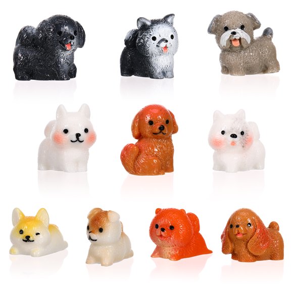 OUNONA 10 Pcs Mini Animals Figures Tiny Dog Ornaments Thing Kit Clippers Toddler Man