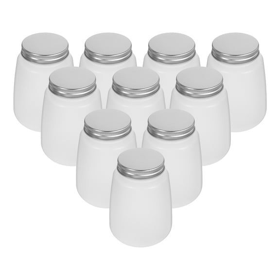 OUNONA  10 Pcs Mini Drink Bottles Plastic Puff Container Milk Transparent