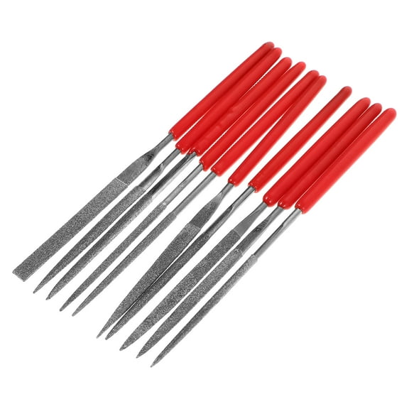 10 Pcs Mini Needle Files Set Diamond Needle File Set for Metal Glass Wood Stone Jewelry Precision Hand Tools