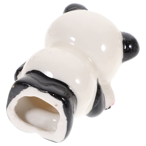 FOLOYORI Hand-Carved Ceramic Panda Figurines, Assorted Colors, Set of 10 Decorative Animal Statues
