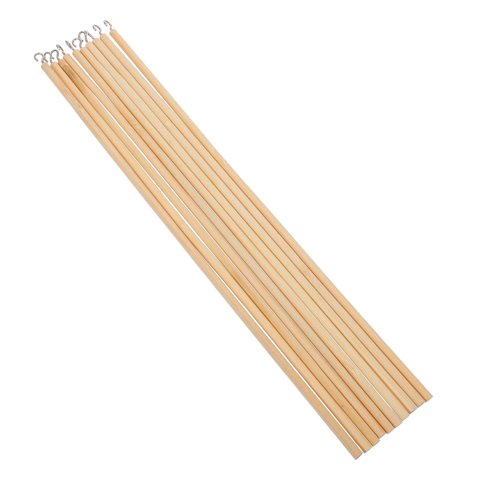 OUNONA 10 Pcs Puppet Wooden Manipulation Rods Round Craft Sticks Beige ...