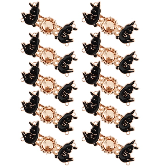 OUNONA 10 Pcs Rabbit Buckle Miss Women's 3.50X1.50X0.20CM