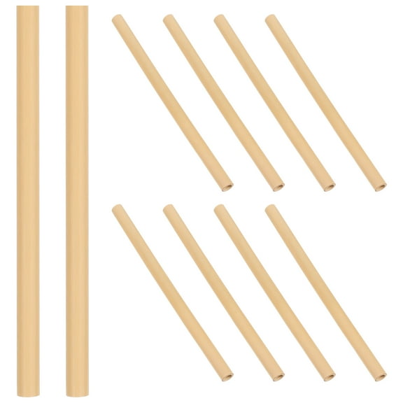 OUNONA  10 Pcs Silly Bendable Straws Bamboo Cake Decoration Decorative Travel