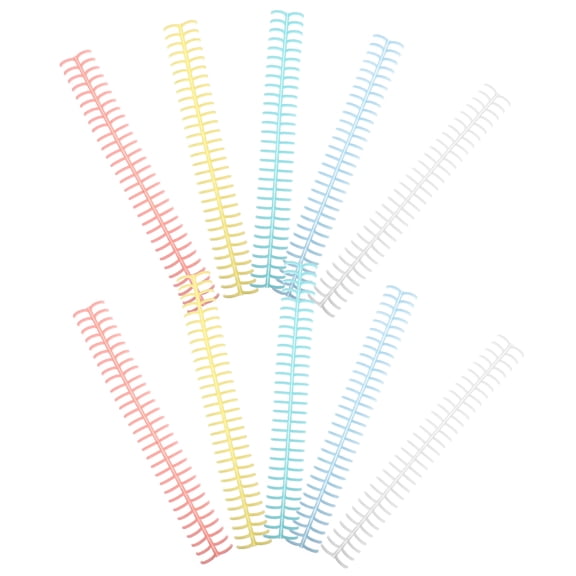 OUNONA 10 Pcs Small Hook Curtains Notebook Binding Ring Loose-leaf