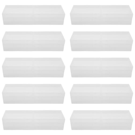 OUNONA 10 Pcs Tape Storage Box Clear Packing Audio Cassette Case Transparent