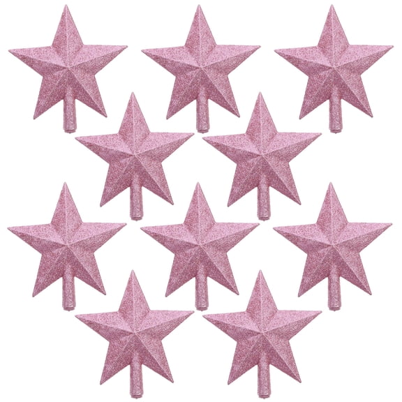 OUNONA 10 Pcs Unique Star Tree Topper for Christmas Tree Eye-Catching Home Decor Sparkling Christmas Decorations Stylish Christmas Decorations