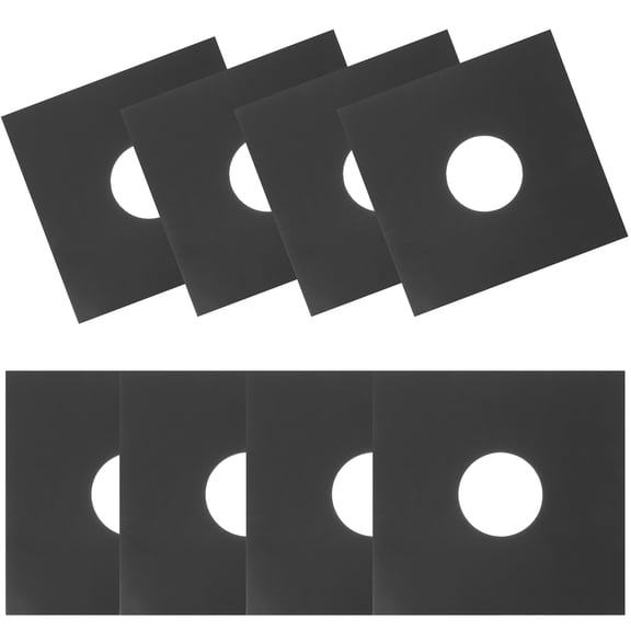 OUNONA Black Po Vinyl Record Sleeves for Storage, and Reliable, 10Pcs