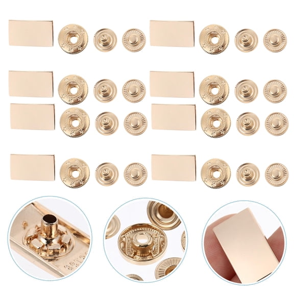 OUNONA 10 Sets Sewing Buttons Alloy Decorative Snap Fasteners for Coat