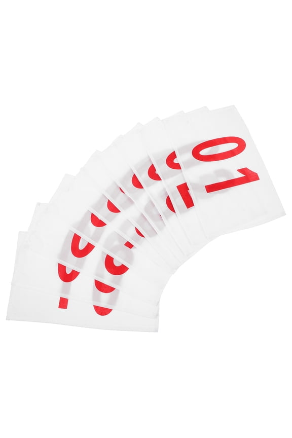 10 Sheets Competition Number Bibs Polyester Cotton Race Running Numbers for Sports