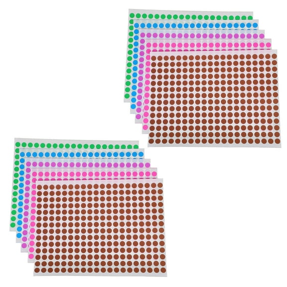 OUNONA 10 Sheets Dot Stickers for Selling Small Round Circular Labels