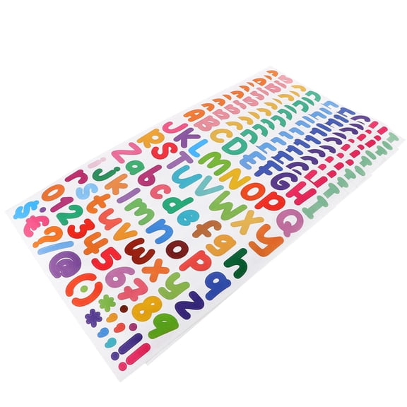 OUNONA Colorful Alphabet and Number Stickers for Phone Case Decoration, Greeting Cards, Scrapbooking, and Craft Projects