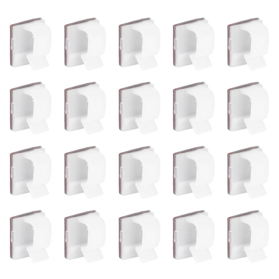 OUNONA 100Pcs Self Adhesive Cable Clips Transparent Light Clips for Organizing Wires and Cables
