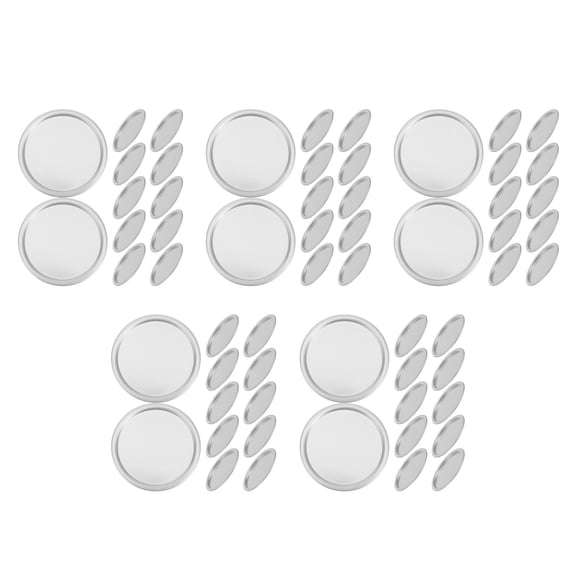 OUNONA 100 PCS Aluminum Foil Can Lids Reusable and Airtight Mason Jar Lids for Wide Mouth Jars Ideal for Canning Leakproof for Sealing