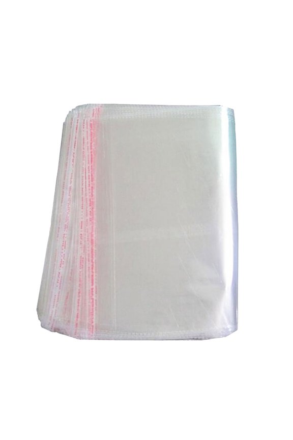 Self Adhesive Bag 100 Crystal Clear Opp Material for T-Shirts Packaging 100Pcs