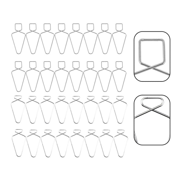 OUNONA 100 Pcs Automatic Rebound Hook Automatic Elastic Hooks Office 6.3X2.9CM Silver