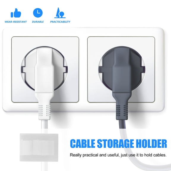 OUNONA 100 Pcs Cord No Trace Cable Clips Office 3.2x2cm White