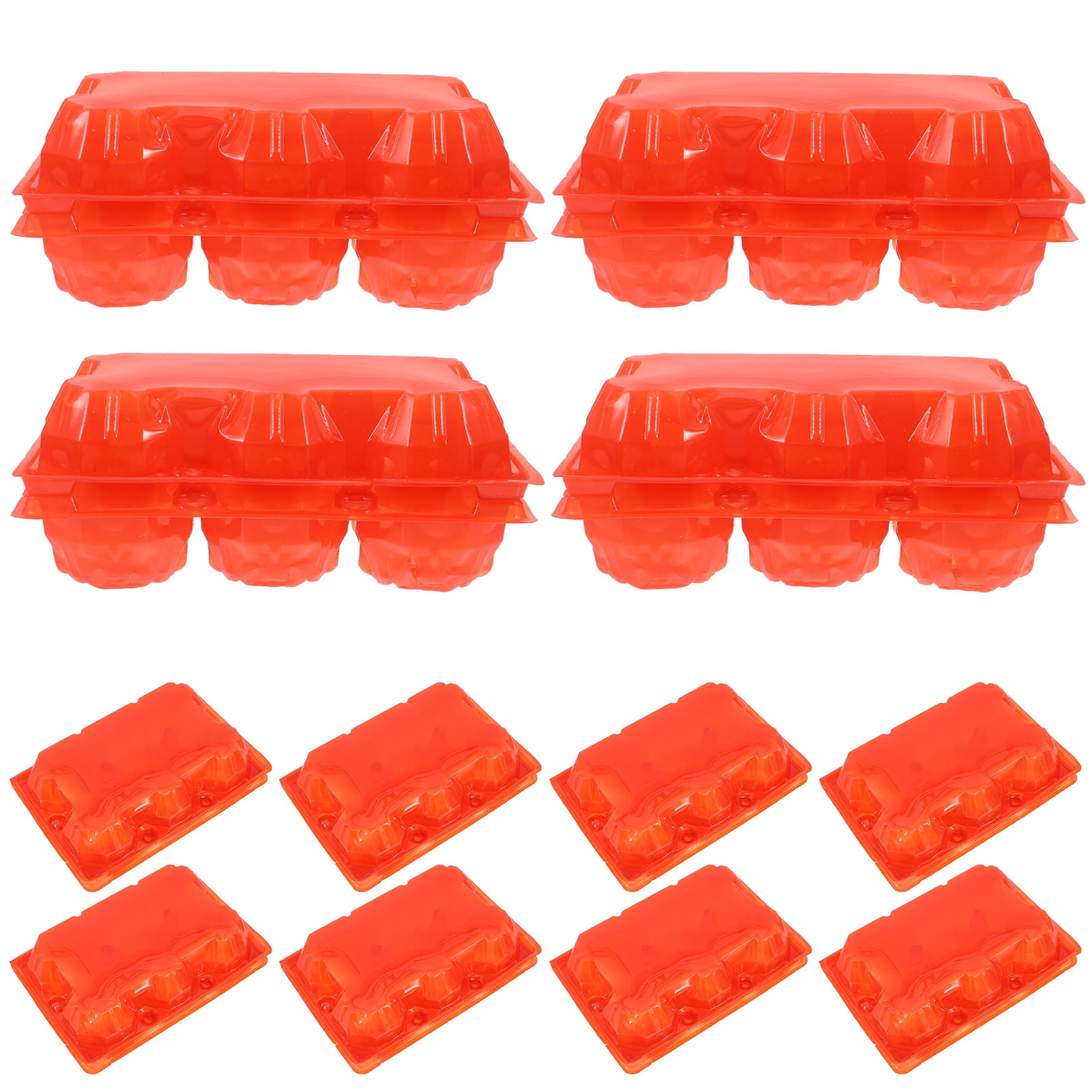 OUNONA Durable Red Plastic Egg Carton for Storage Use with Sturdy Design and Safe Performance 100 pcs