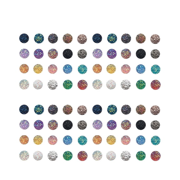 OUNONA 100 Pcs Flat Back Round Assorted Colors for Jewelry Making Bracelets Charms Necklaces Craft Kit