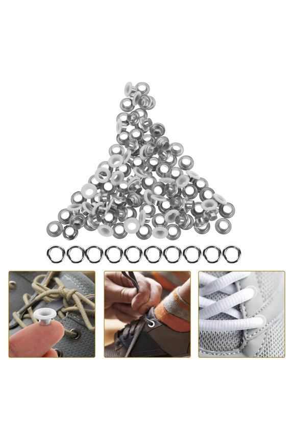 100 Pcs Grommets for Fabric Boot 1.00X1.00X0.50CM White