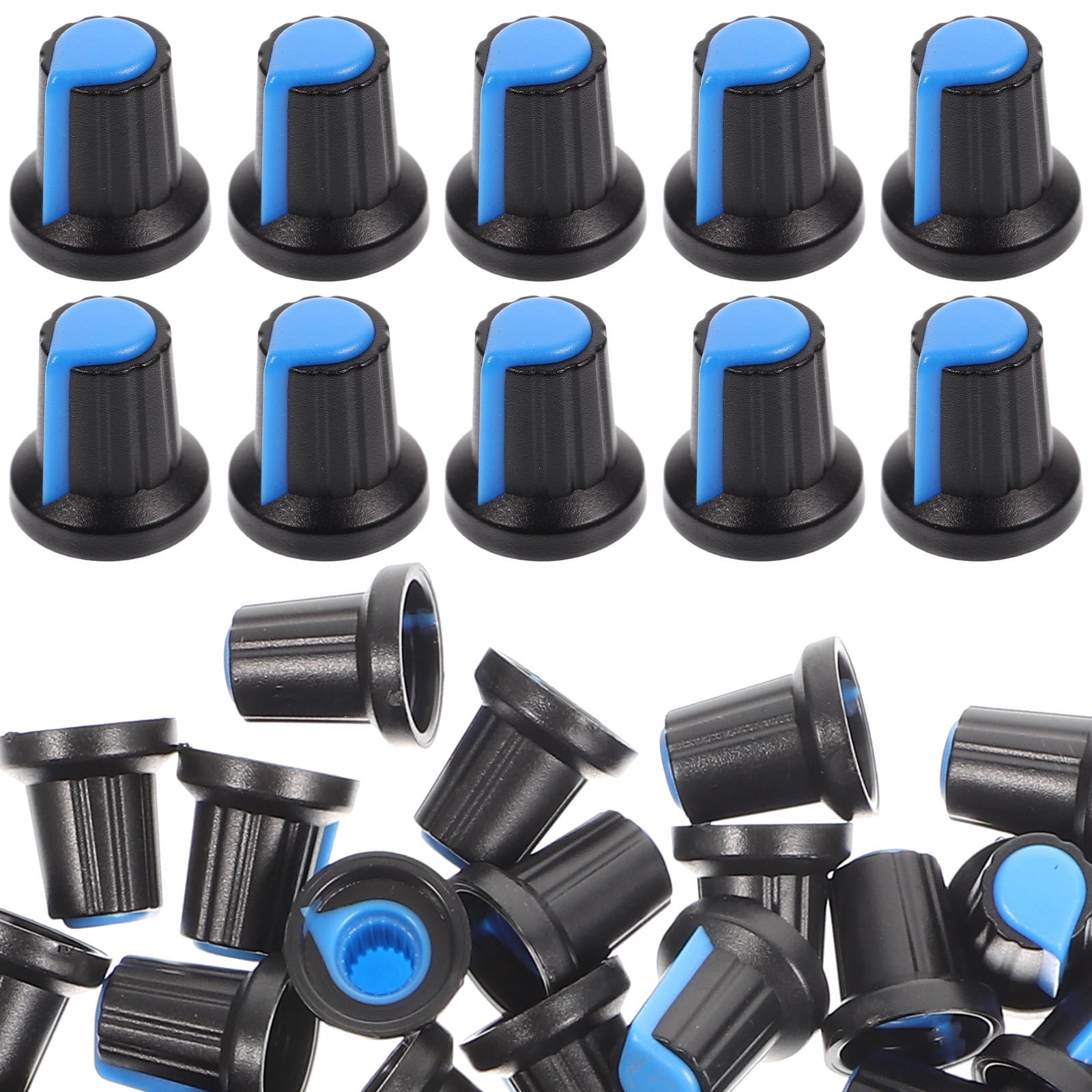 OUNONA 100 Pcs Guitar Volume Control Potentiometer Bass Knob Handles ...