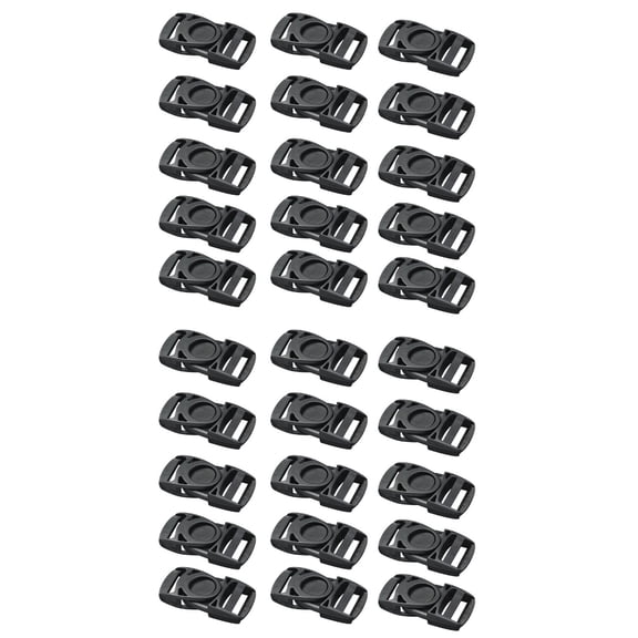OUNONA 100 Pcs Multifunctional Backpack Plastic Release Black (25mm)
