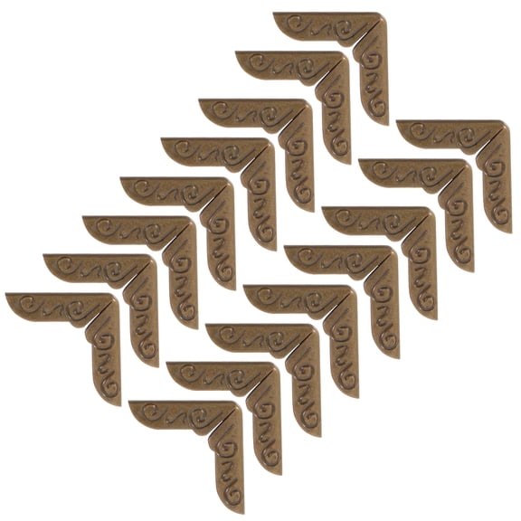 OUNONA  100 Pcs Notebook Corners Guard Furniture Stickers Waistline Wall Brick Golden