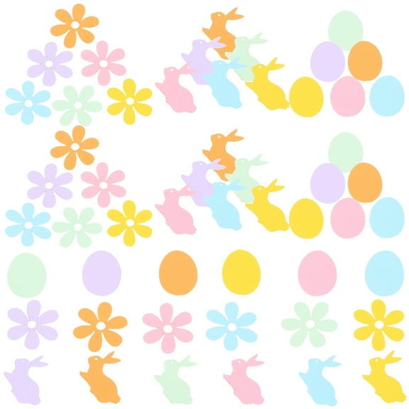 OUNONA  100 Pcs Party Supplies Confetti Rabbit Easter Egg
