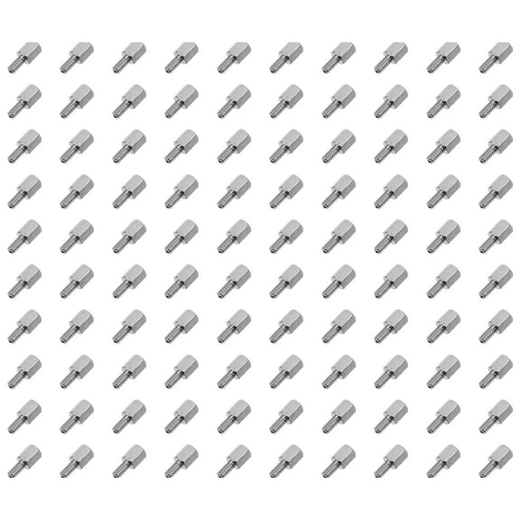 OUNONA 100 Pcs Plate Standoffs Screw Column Screw Standoff 1.1X0.4CM Silver