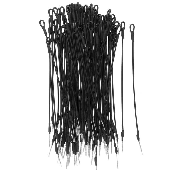 OUNONA 100 Pcs Stage Rope Anti-theft Wire Rope 17.00X0.60X0.20CM Black