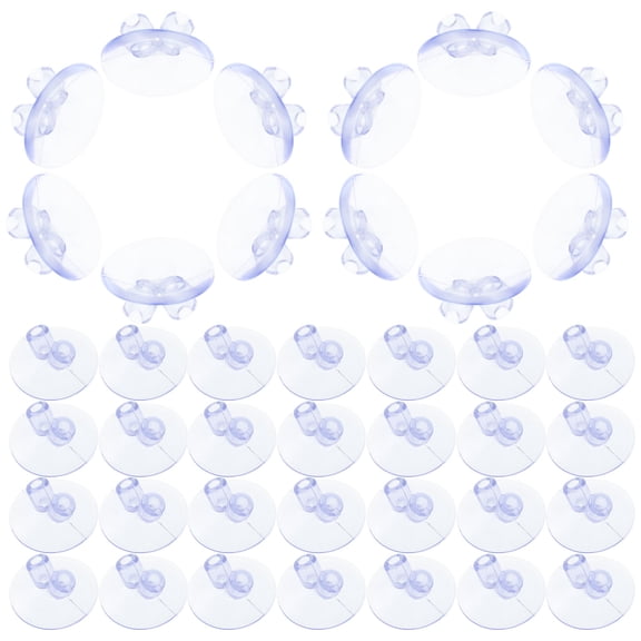 OUNONA  100 Pcs Suction Cups For Desk Flag Wall Hanging Hooks Transparent