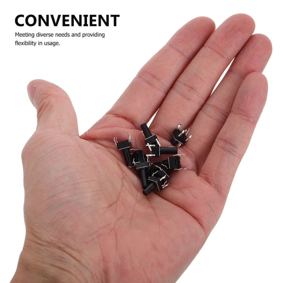 OUNONA 100 Pcs Black Tactile Push Button Switches for Electronic Projects Kit