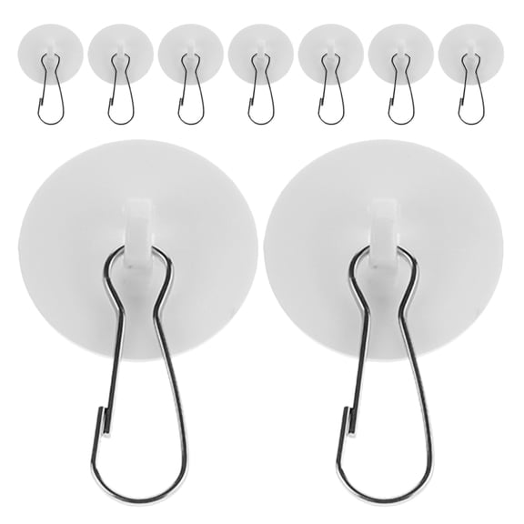OUNONA 100 Pcs Clear Double-Layer Ceiling Hooks 2x2x0.5cm for Hanging Decorations, Crafts, and Projects