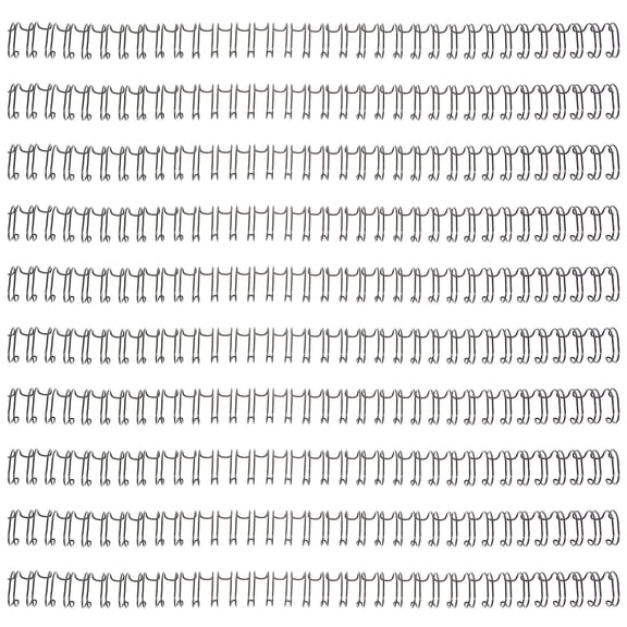 CATIEBYE Black Wire Binding Spines, 100 Pieces Iron Coil for Notebooks, Journals, Scrapbooks, and Flexible