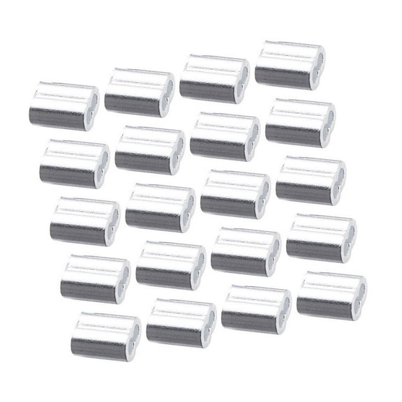 OUNONA  100 Pcs Wire Loom Cutter Double Hole Aluminum Sleeve