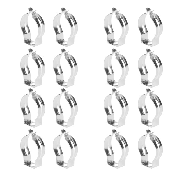 OUNONA 100Pcs Plated Silver LED Fluorescent Tube Holder Made of Durable Manganese Steel for Indoor Outdoor Use