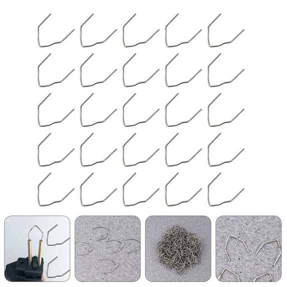 OUNONA 1000Pcs Car Bumper Welding Wire Silver Iron Hot Staples Practical Durable Repair Rods