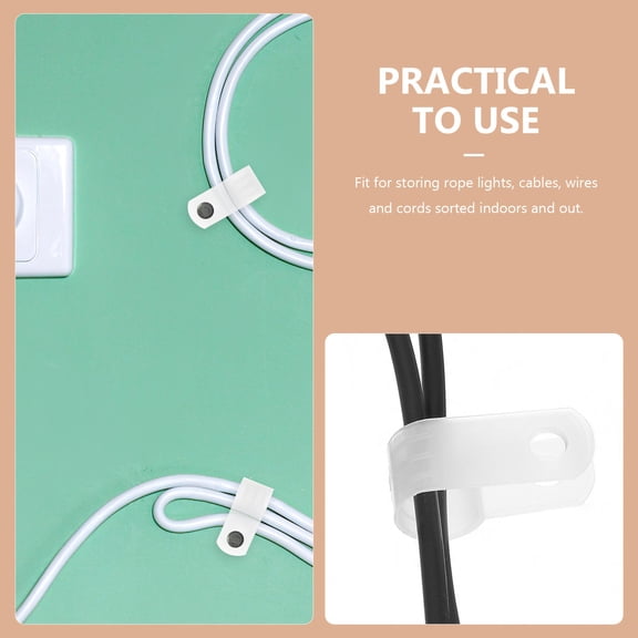 OUNONA 1000 Pcs Wire Clamps Light Holder Hook Innovative Cable