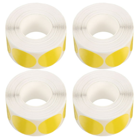 OUNONA 1000 Yellow Round Dot Stickers 1 Inch Adhesive Color Coding Labels for Office, School, and Home Use
