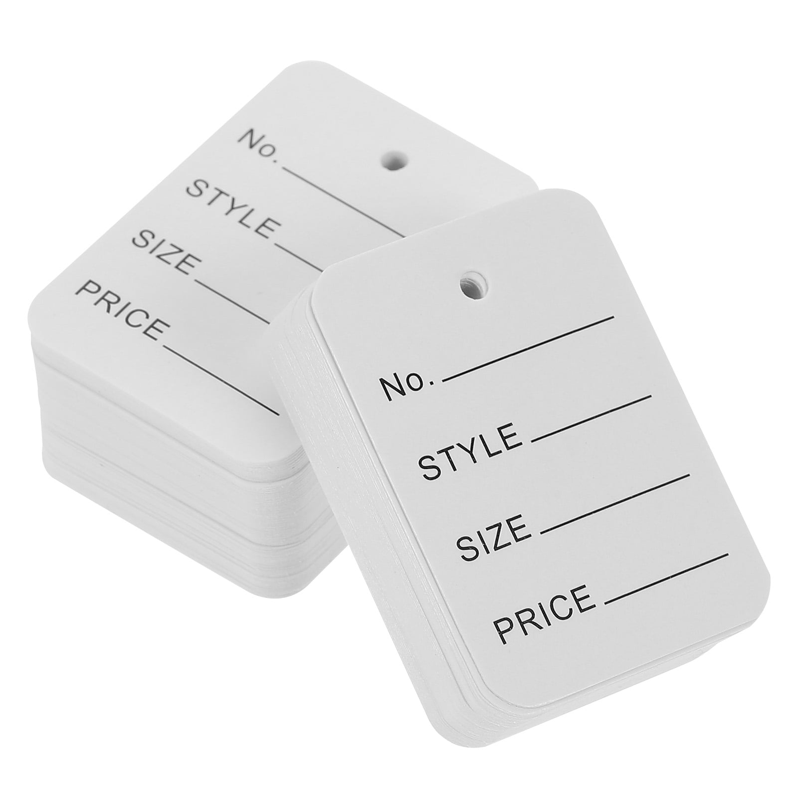 OUNONA 1000pcs Hanging Price Tags with Strings for Clothes, Size Tags ...
