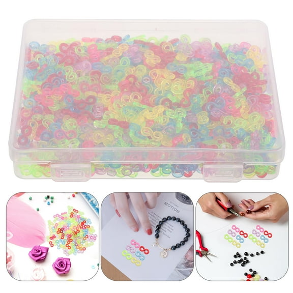 OUNONA Rubber Band Clips S Clips Assorted Color 1000Pcs