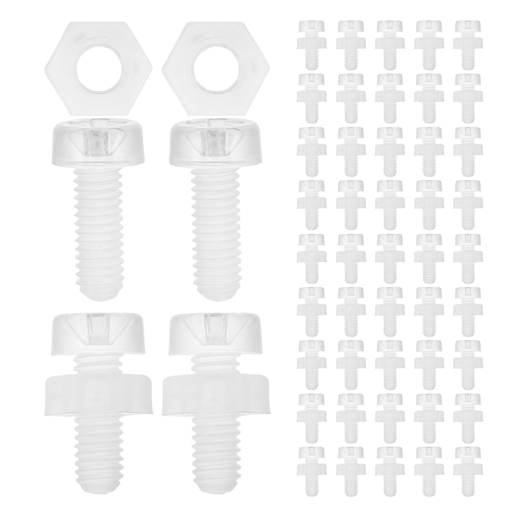 OUNONA 100Pcs Acrylic Corner Bracket Set with Clear M3x6 Screw and M3x2 ...