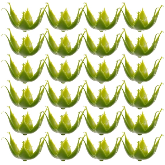 OUNONA 100 Pcs Green Plastic Fake Flower Receptacle for Floral Stem Crafting and Arrangement